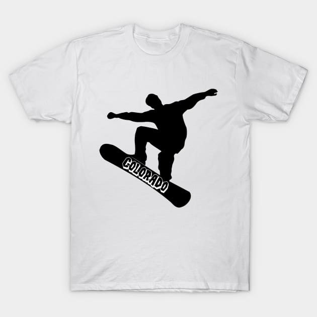 Snowboarding T-Shirt by colorsplash